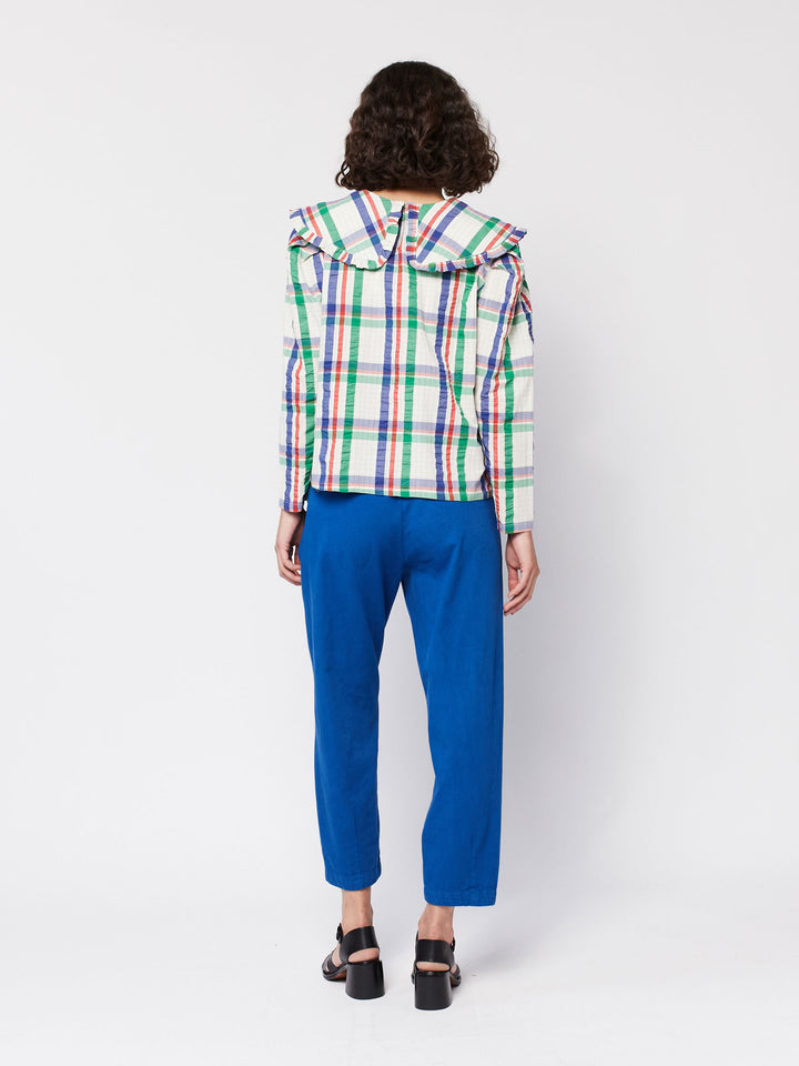 Brusa de quadres amb coll