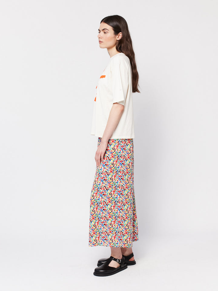 콘페티 프린트 플레어 스커트