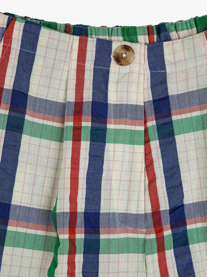 체크 코쿤 팬츠