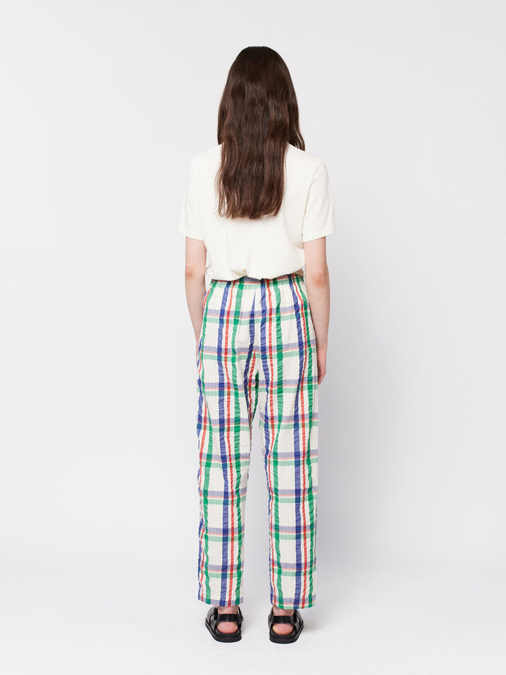 체크 코쿤 팬츠