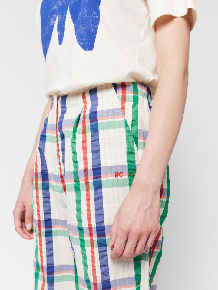 체크 코쿤 팬츠