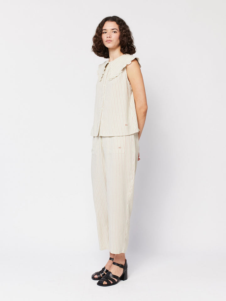 Vertical multi striped cocoon pant