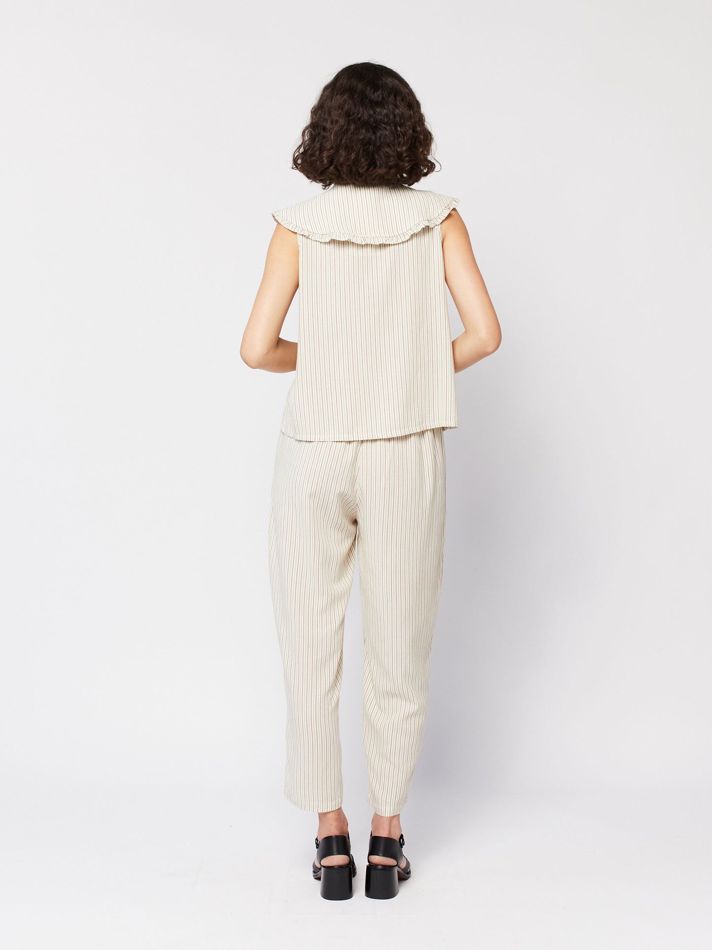Vertical multi striped cocoon pant