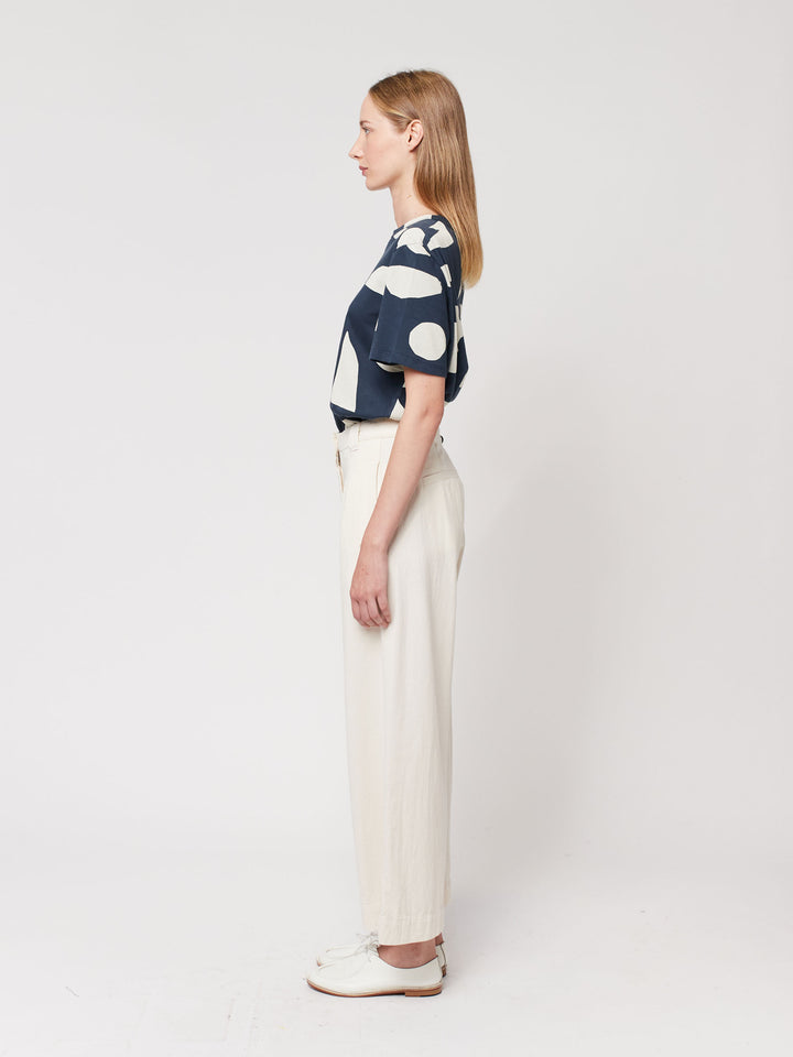 와이드 핏 플리츠 팬츠