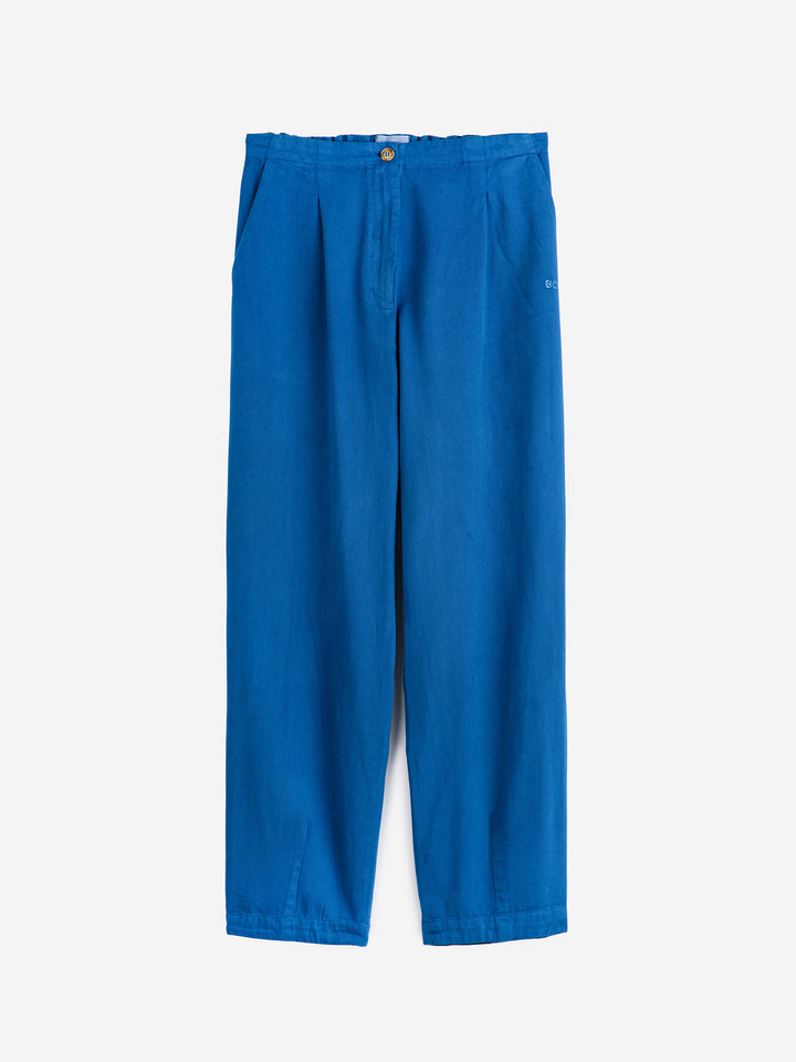 Pleated straight leg trouser