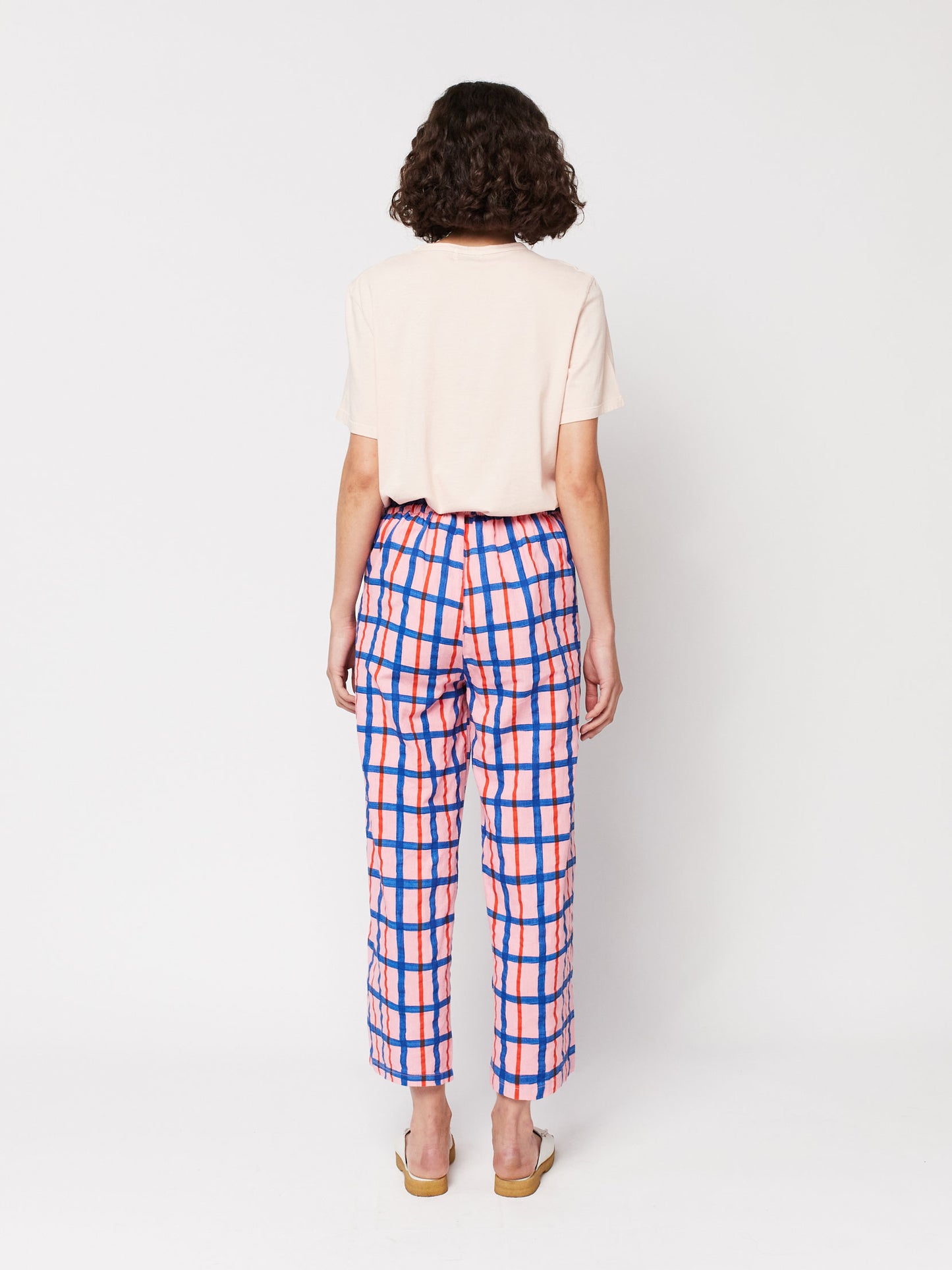 Multicoloured checked  print straight pant