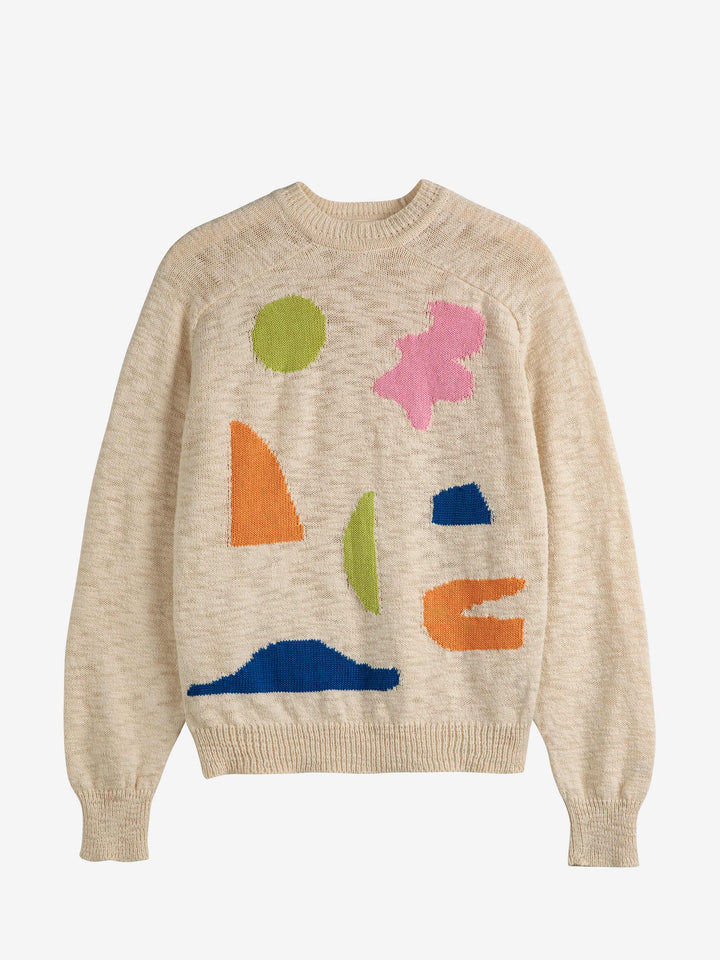 여름 풍경 인타르시아 스웨터