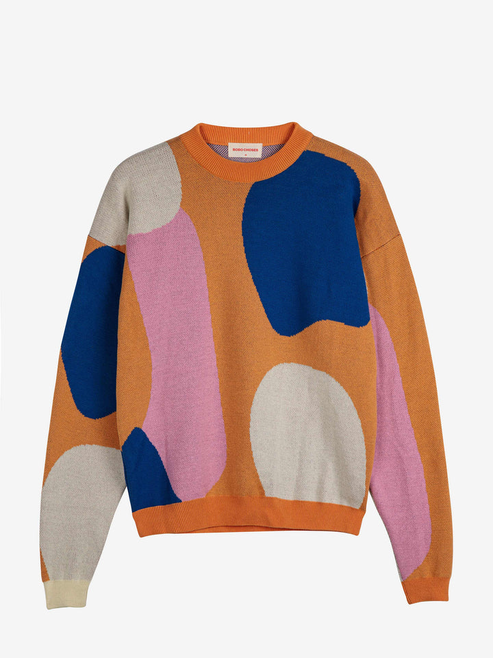 Multicolour jacquard jumper