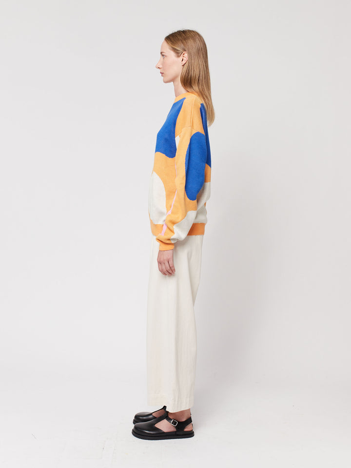 Multicolour jacquard jumper