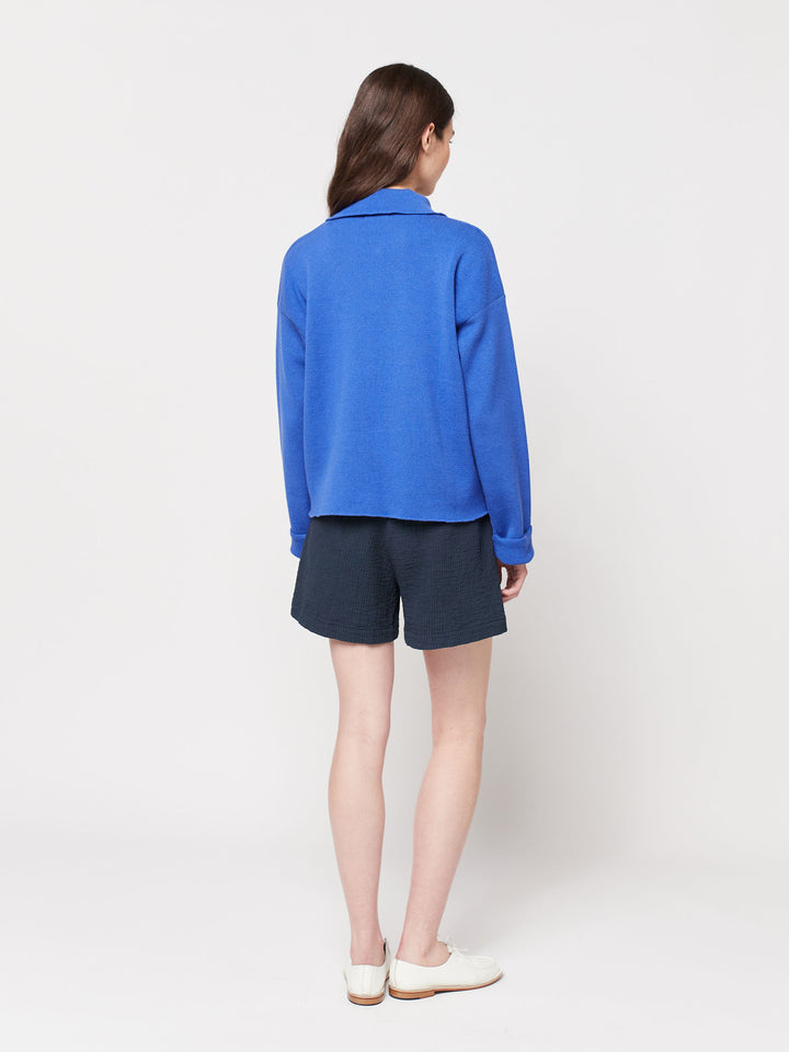 Collar buttoned cardigan