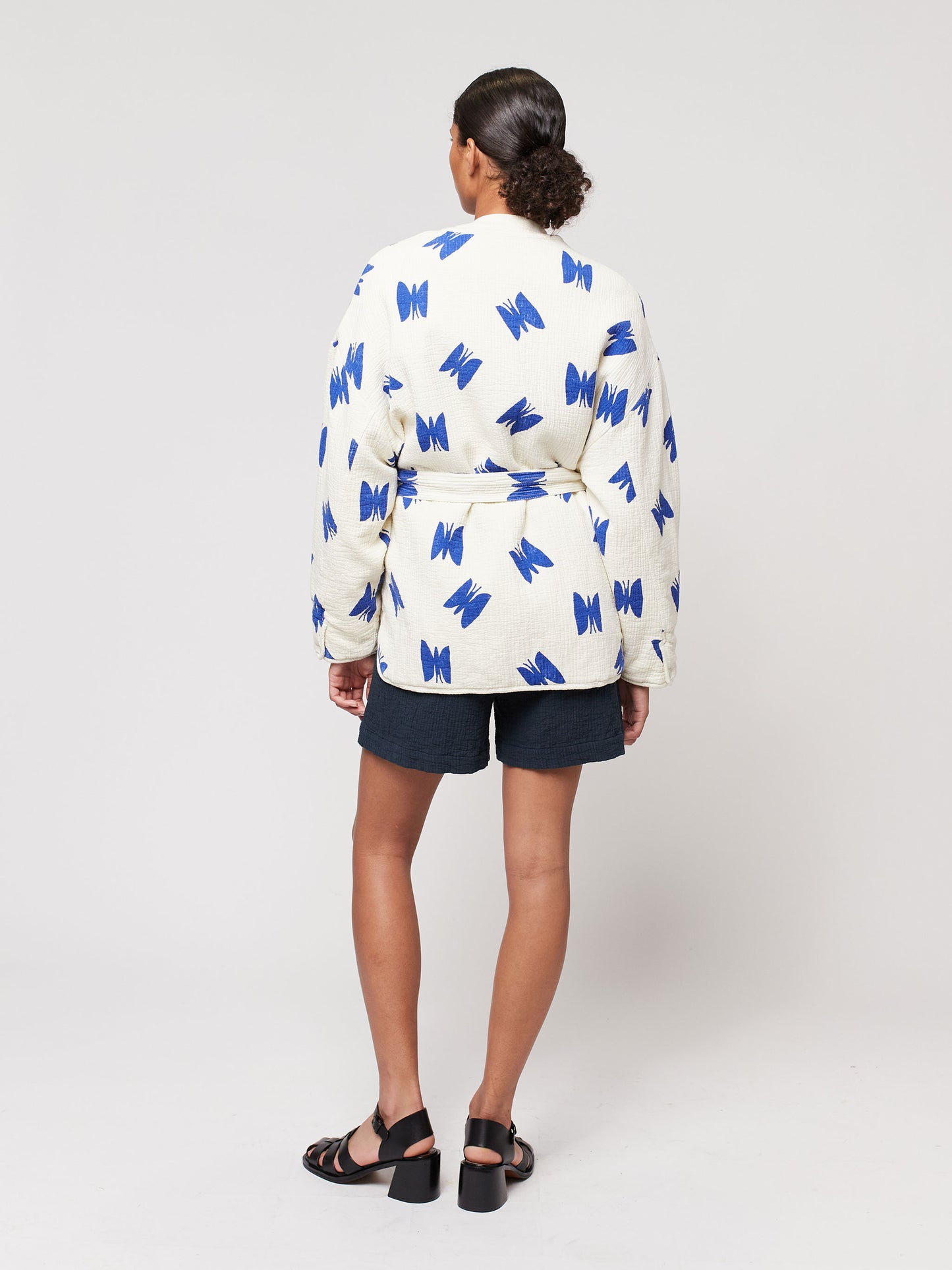 Butterfly print padded jacket