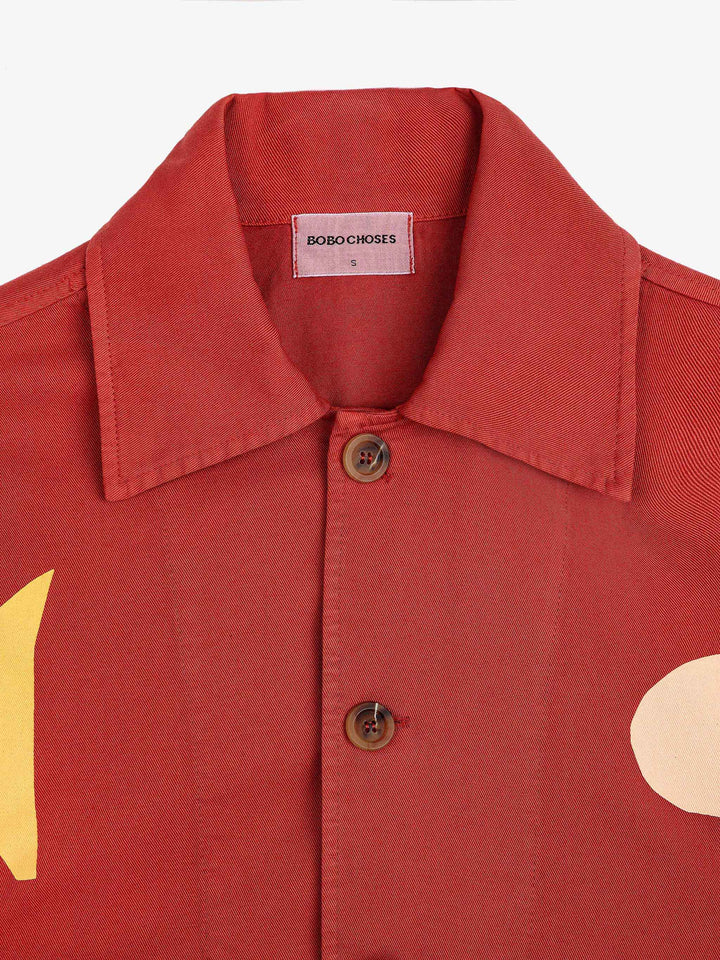 Summer landscape print cropped jacket