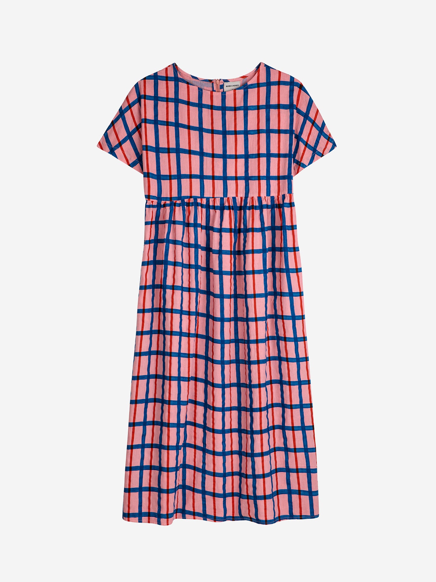Multicolored checked print dress