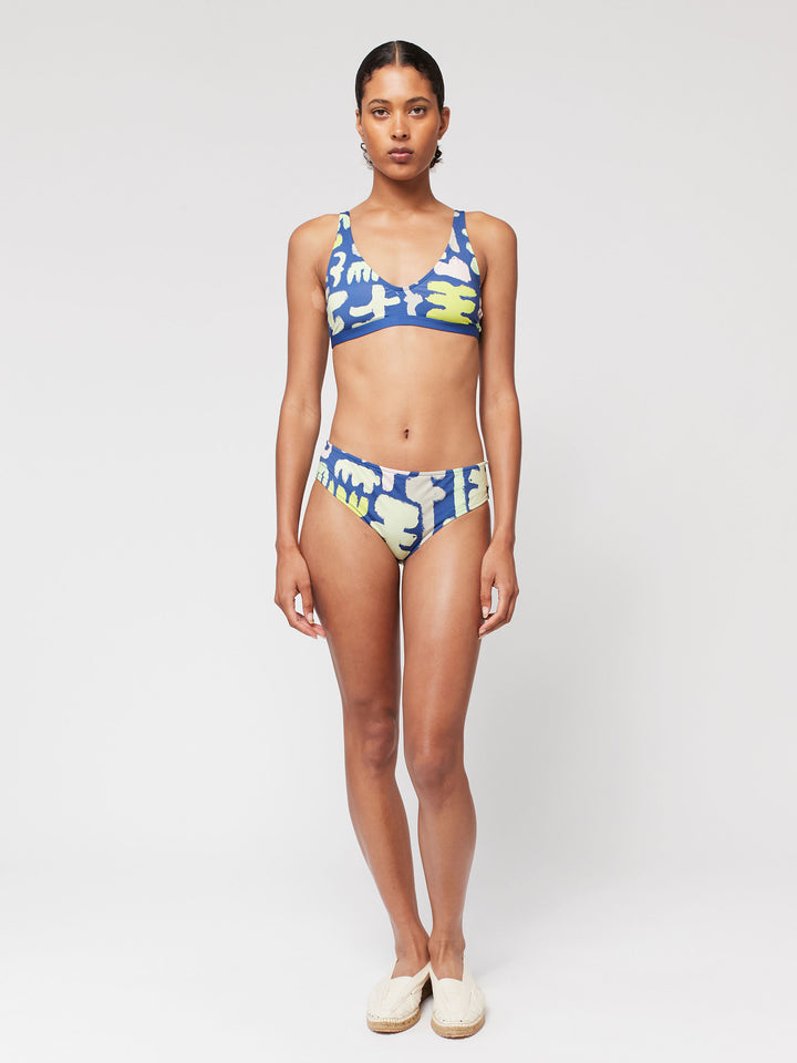 카니발 프린트 탑 비키니