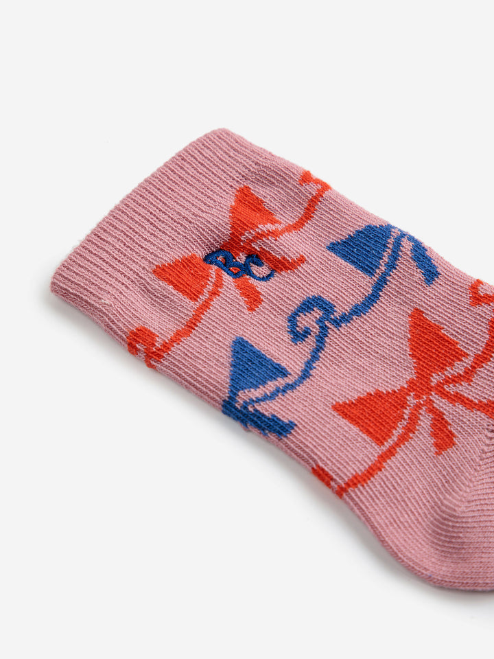 Ribbon Bow all over short socks