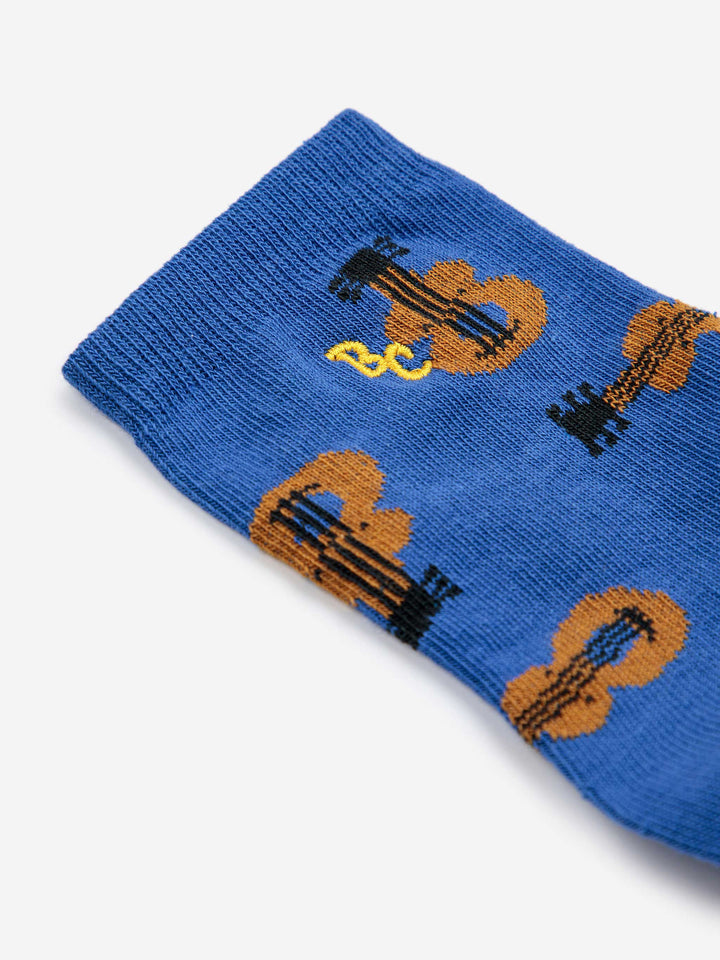 Acoustic Guitar All Over short socks