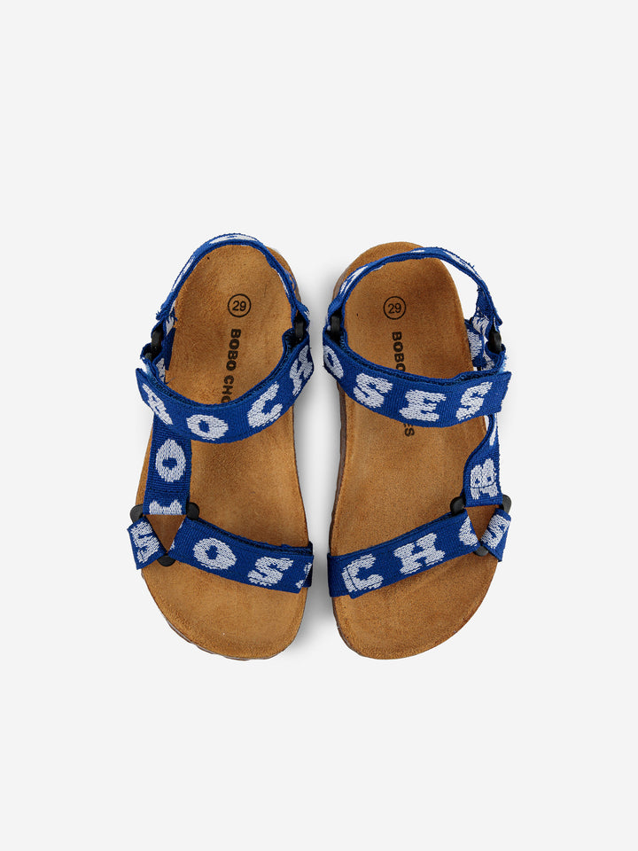 Bobo Choses printed blue sandals