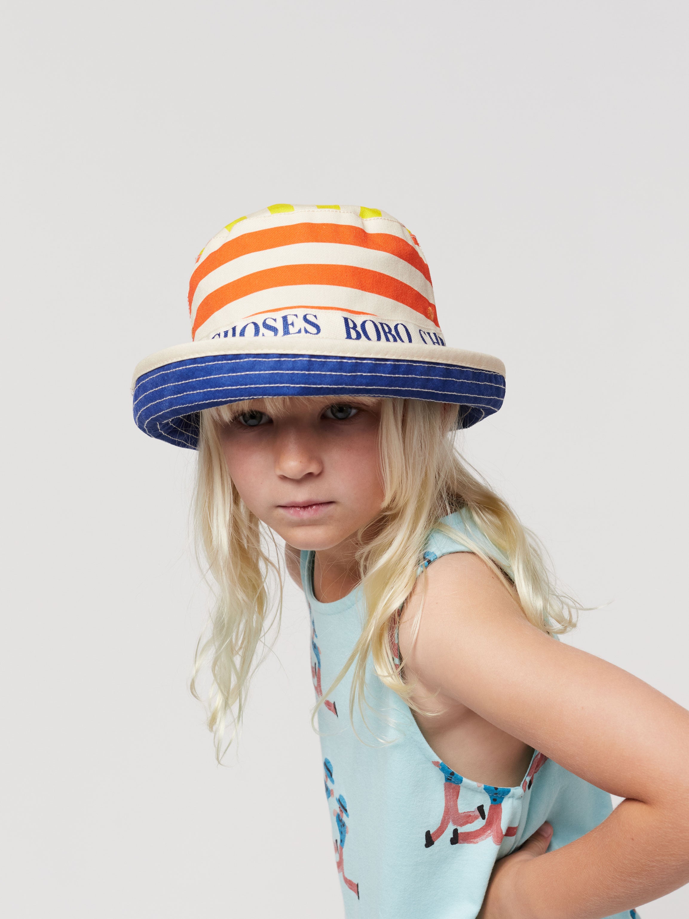 Multicolor Stripes reversible Hat – Bobo Choses