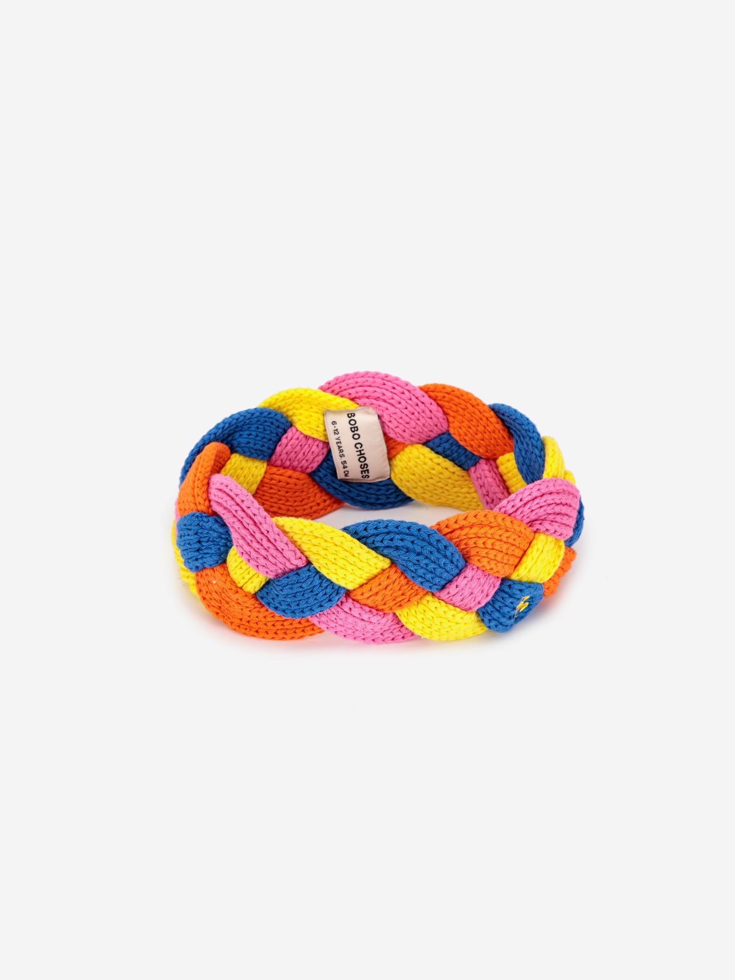 Multicolor braided knitted cotton headband
