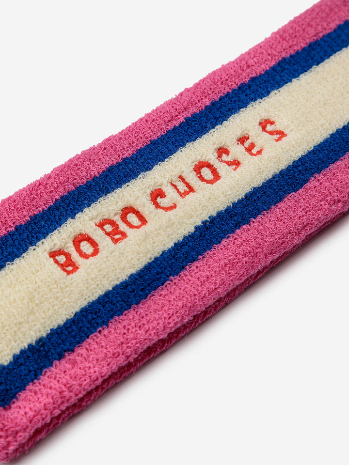 Bobo Choses pink towel headband
