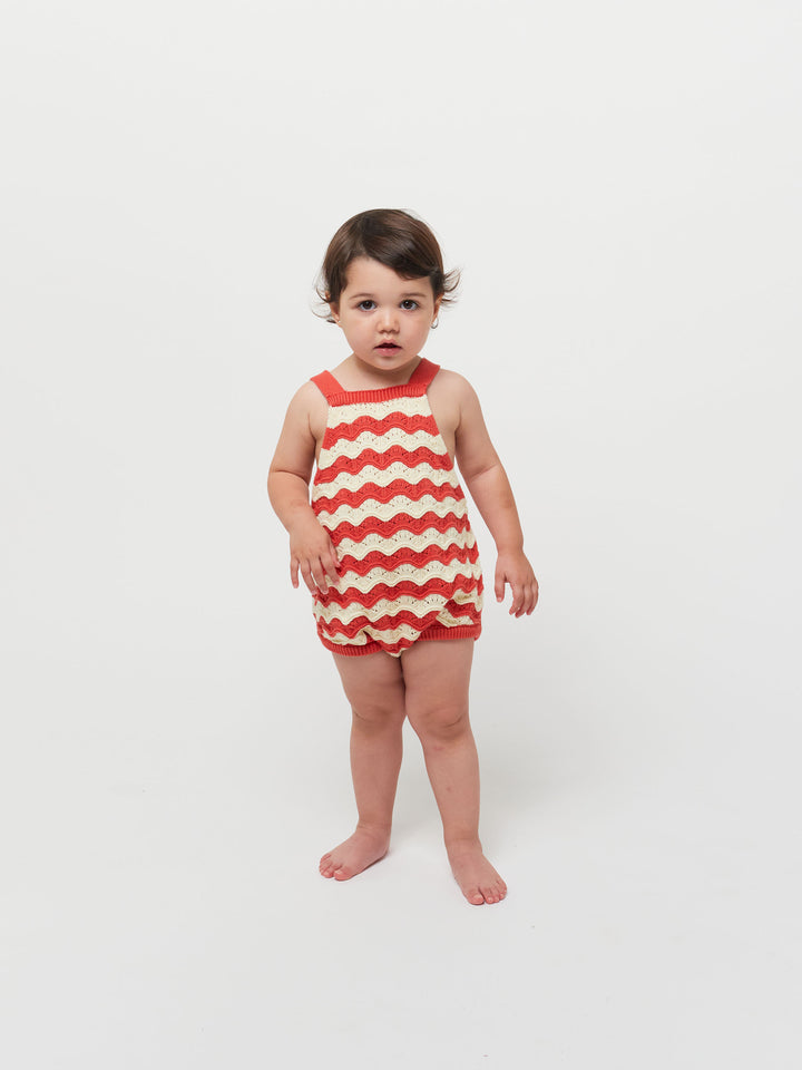 Crochet Checkerboard romper