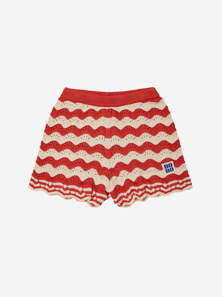 Crochet checkerboard bermuda