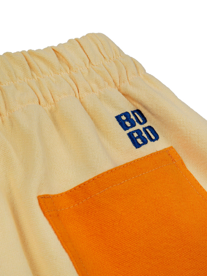 Contrast pockets woven pants