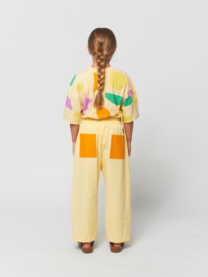 Contrast pockets woven pants