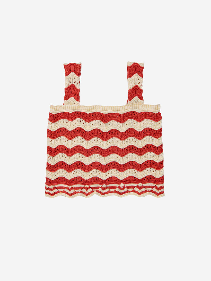 Crochet checkerboard top