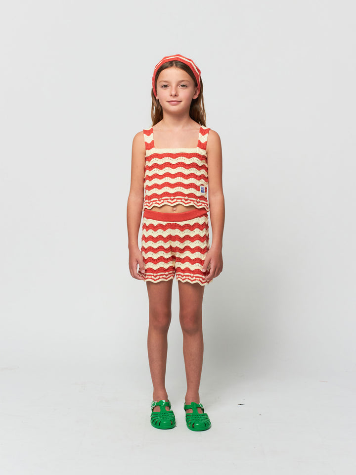 Crochet checkerboard top