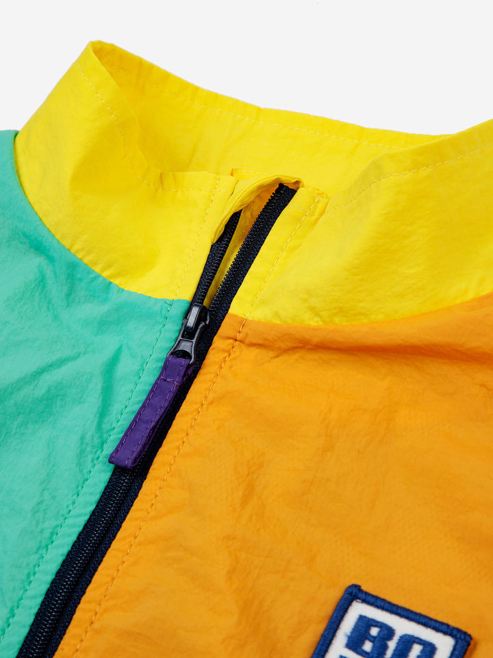 Colorblock windbreaker jacket