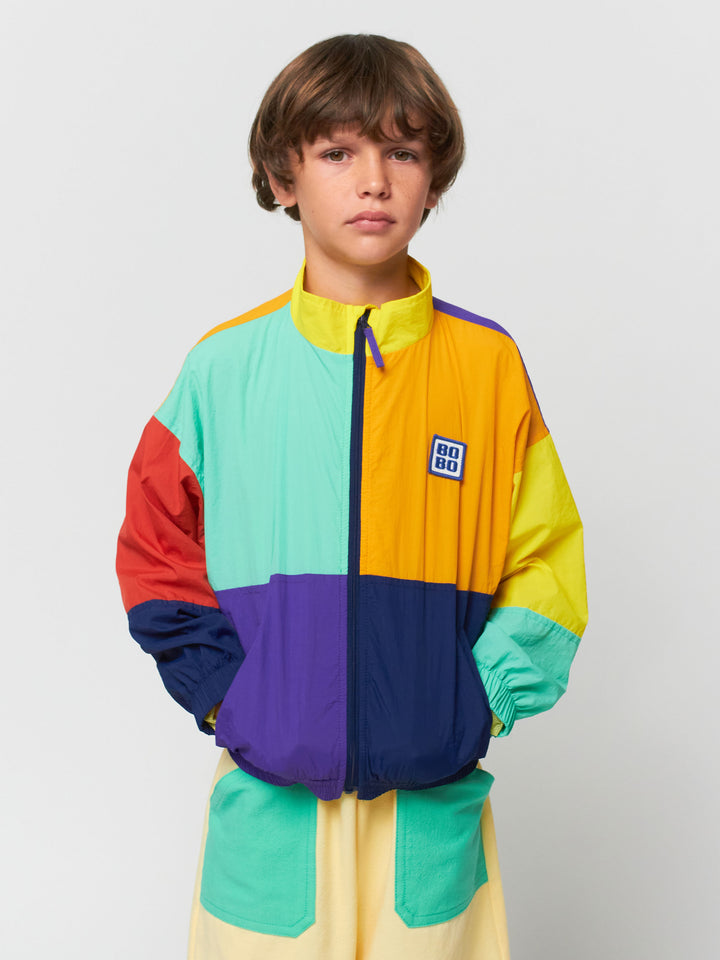 Colorblock windbreaker jacket