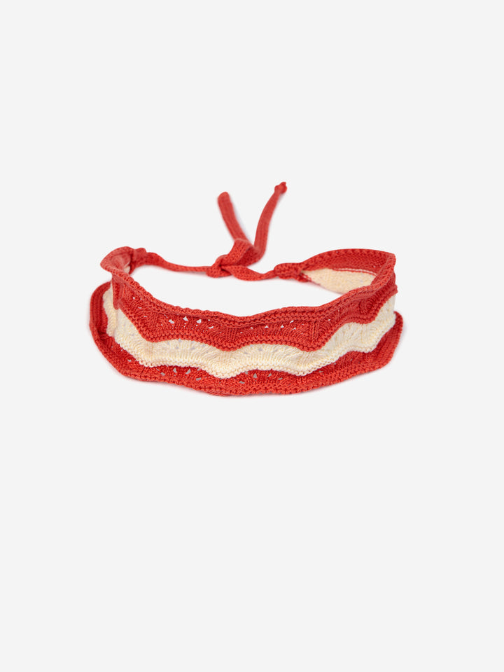 Crochet checkerboard headband