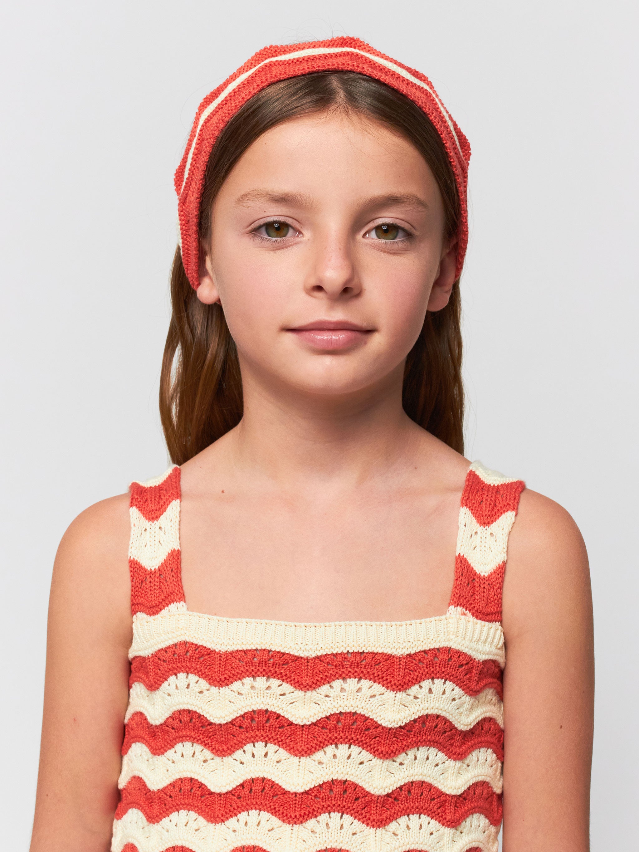 Crochet checkerboard headband Bobo Choses