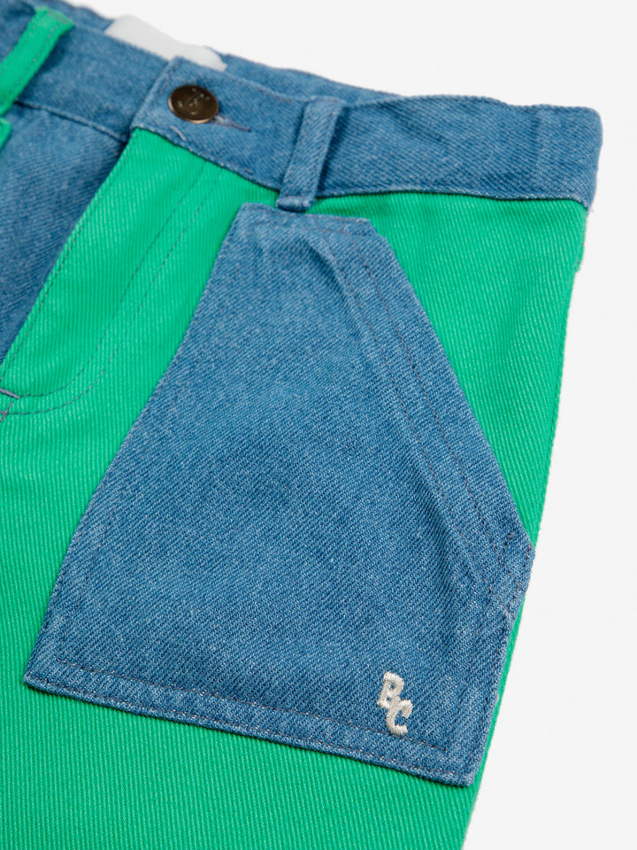 BC embroidery color block bermuda