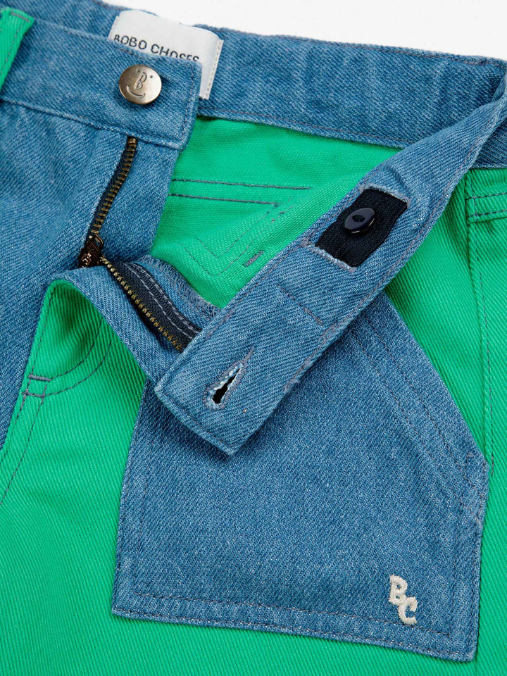 BC embroidery color block bermuda