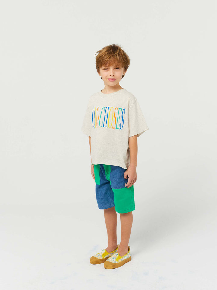 BC embroidery color block bermuda