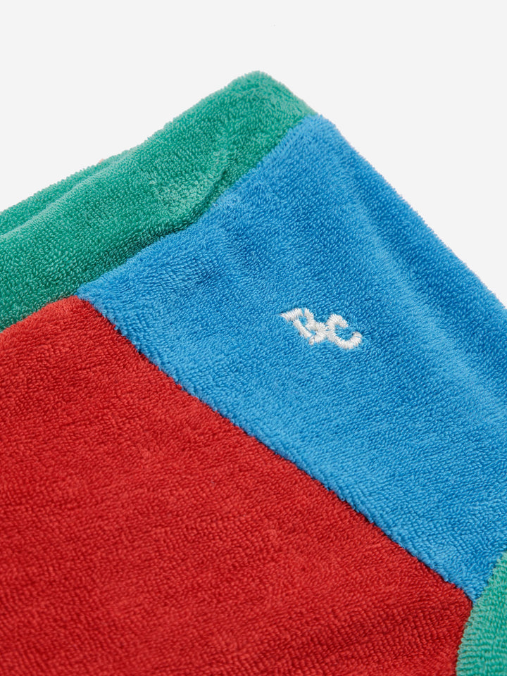 Terry color block culotte