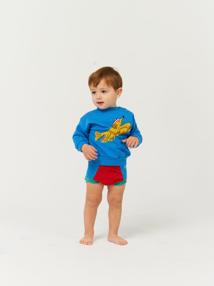 Terry color block culotte