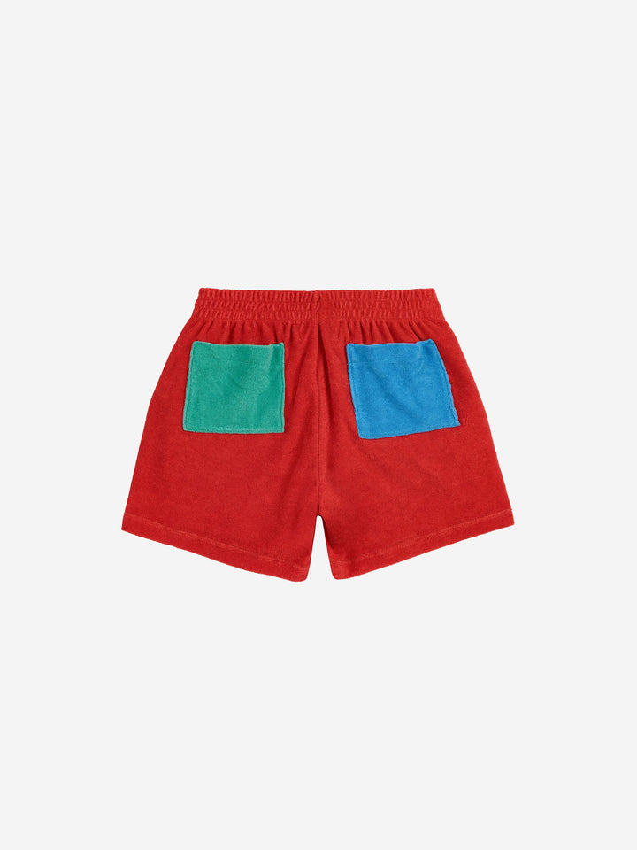 BC color block terry bermuda