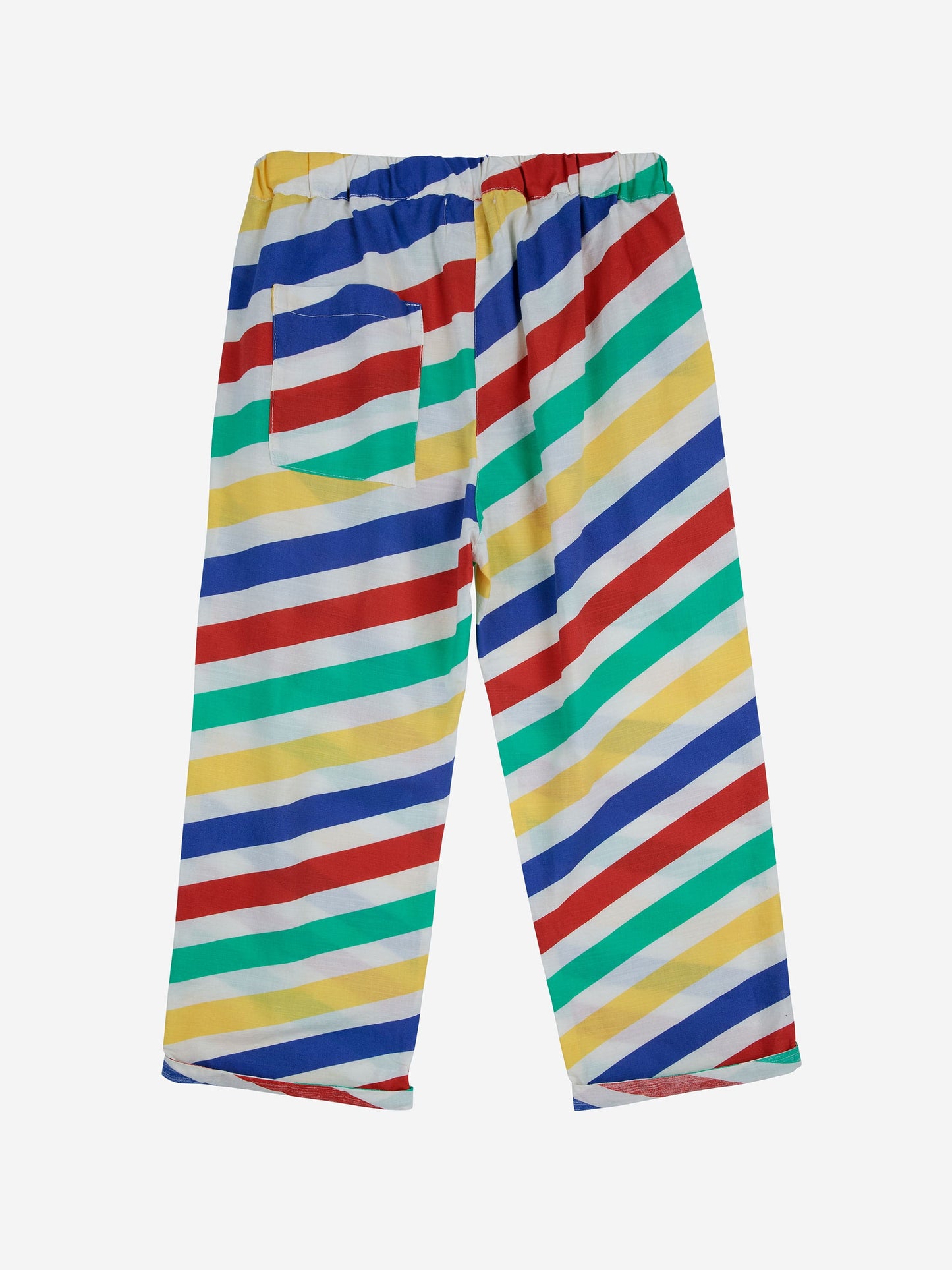 Happy stripes all over baggy trousers