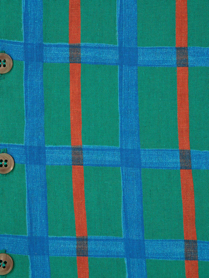 Green check all over shirt