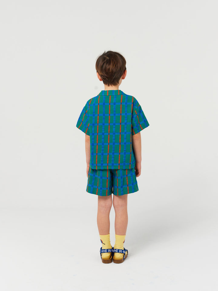 Green check all over shirt