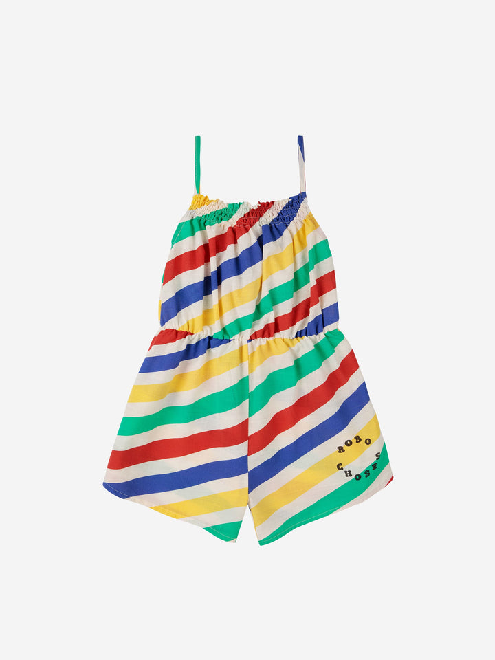 Happy stripes all over woven playsuit