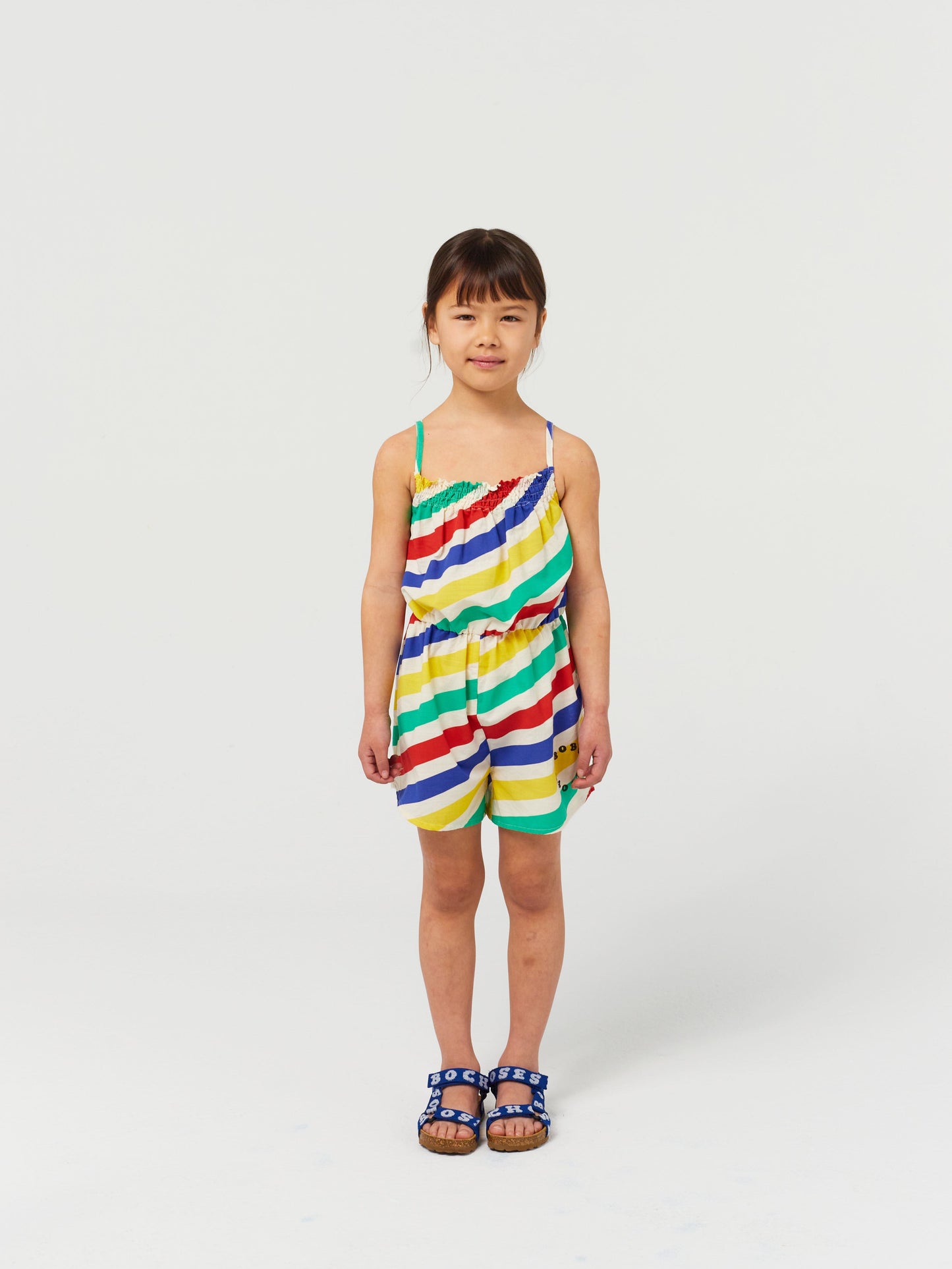 Happy stripes all over woven playsuit