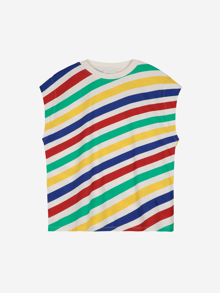 Camiseta con rayas multicolor
