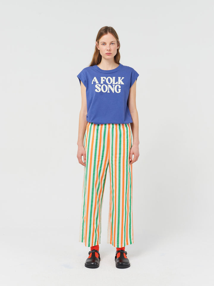 Stripes all over straight pants