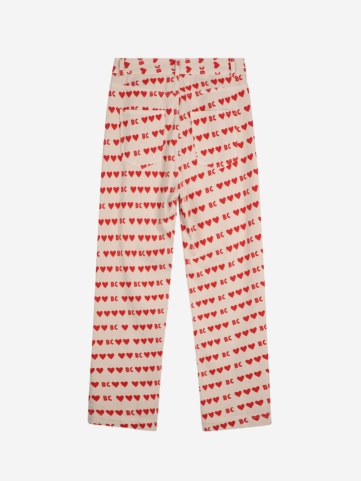 BC hearts all over baggy denim