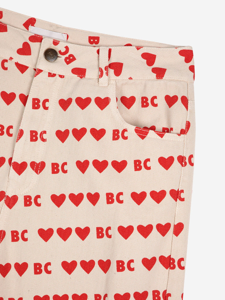 BC hearts all over baggy denim