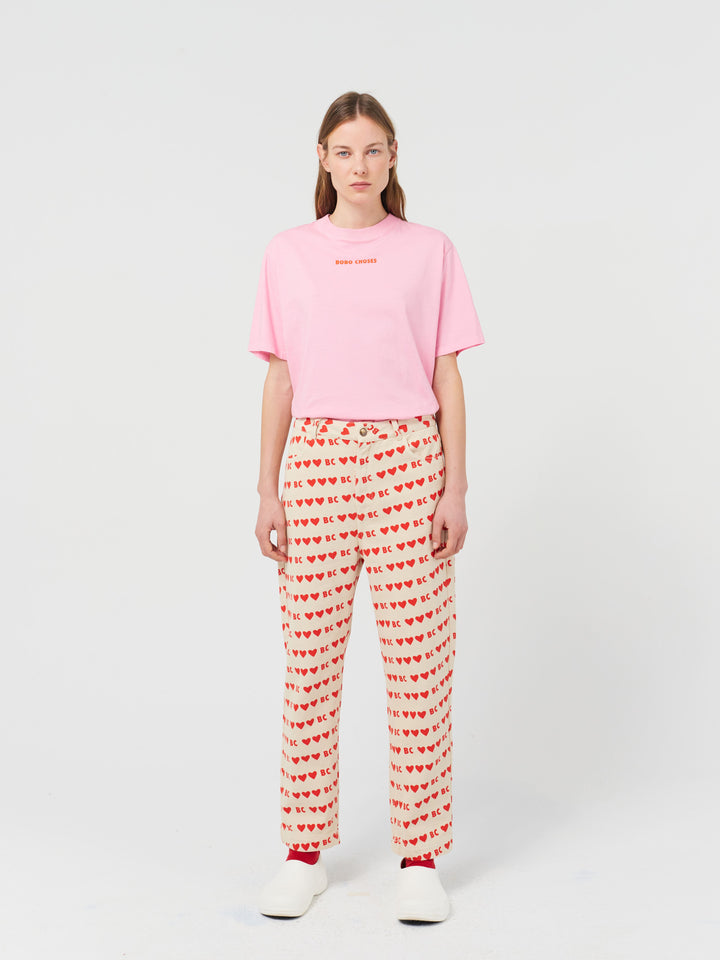 BC hearts all over baggy denim